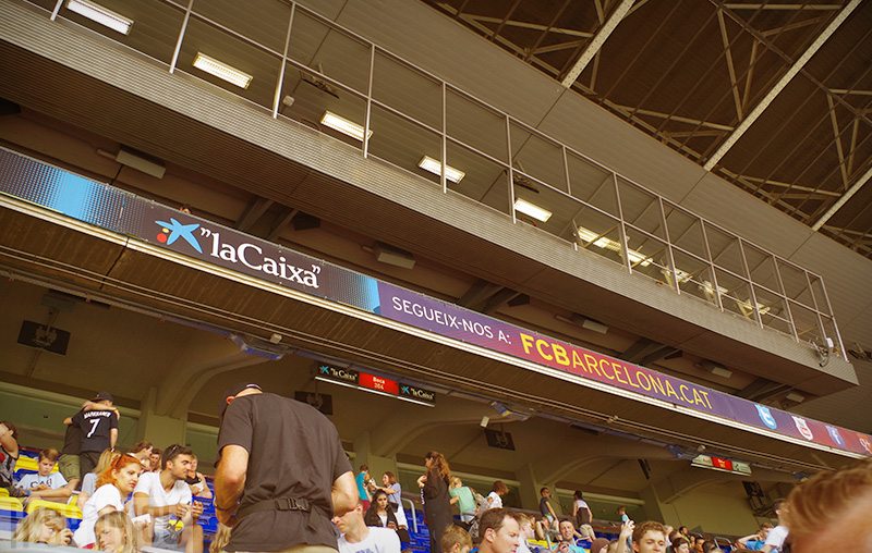 Widok z górnych trybun Camp Nou przed przebudową
