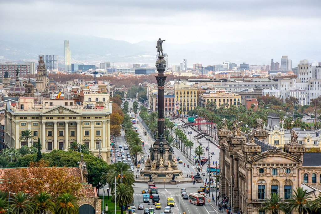 Pomnik Krzysztofa Kolumba w pobliżu ulicy La Rambla