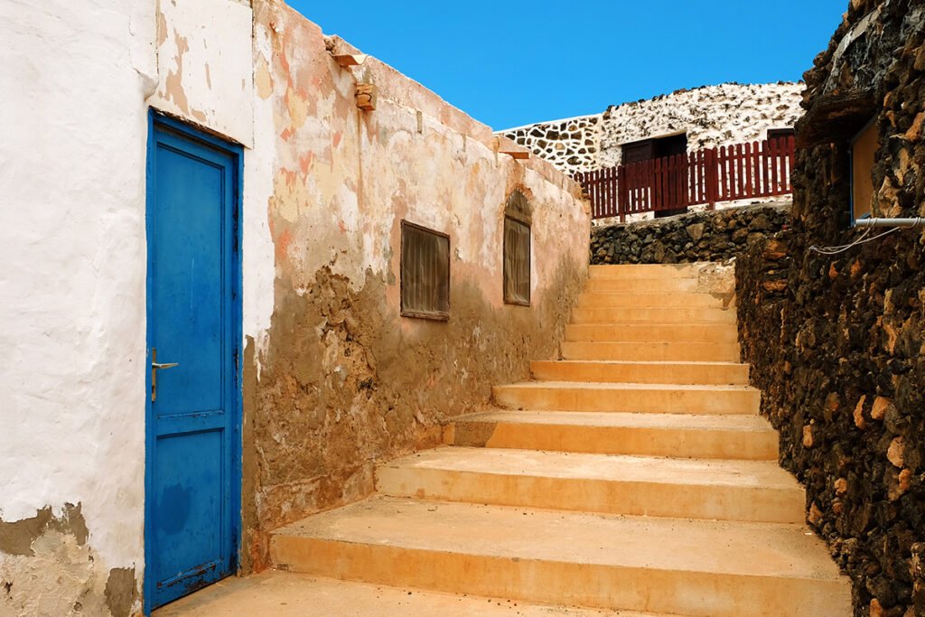 Opuszczona wiosna El Puertito na Isla de Lobos