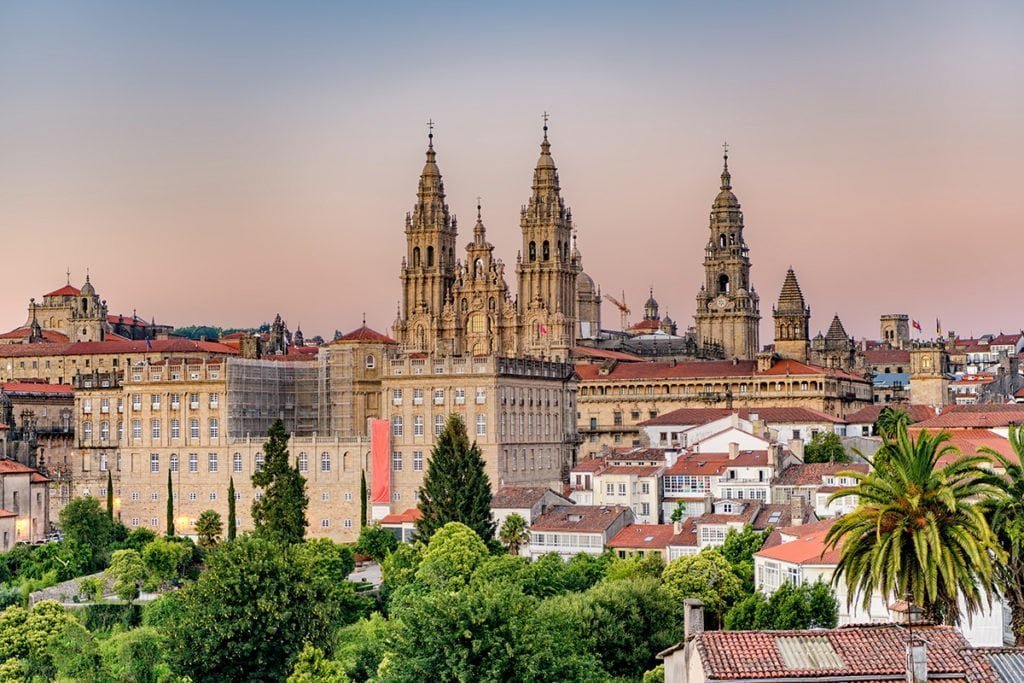 Panorama miasta Santiago de Compostela