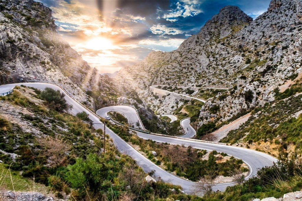 Serpentyna dróg w Serra de Tramuntana
