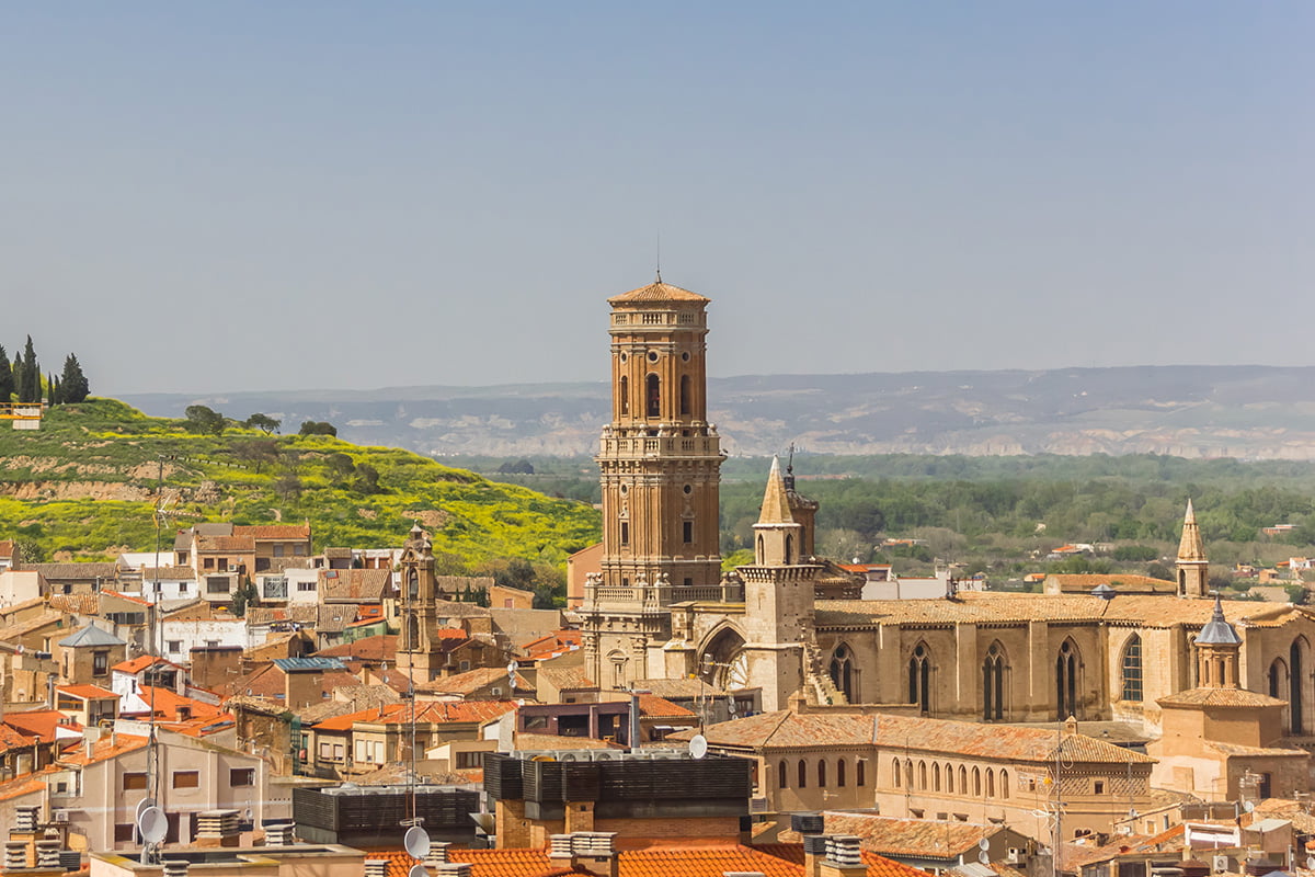 Panorama miasta Tudela w regionie Nawarry