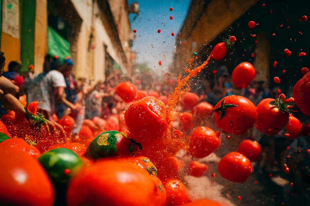 La Tomatina Słynna bitwa na pomidory w Hiszpanii