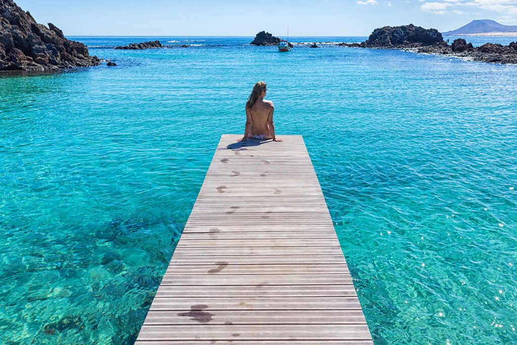 Krystalicznie czysta woda na Isla de Lobos