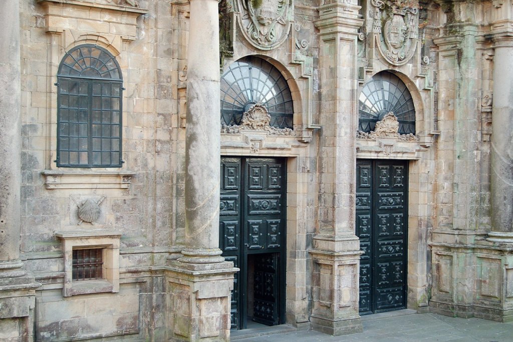 Fasada północna Katedry w Santiago de Compostela