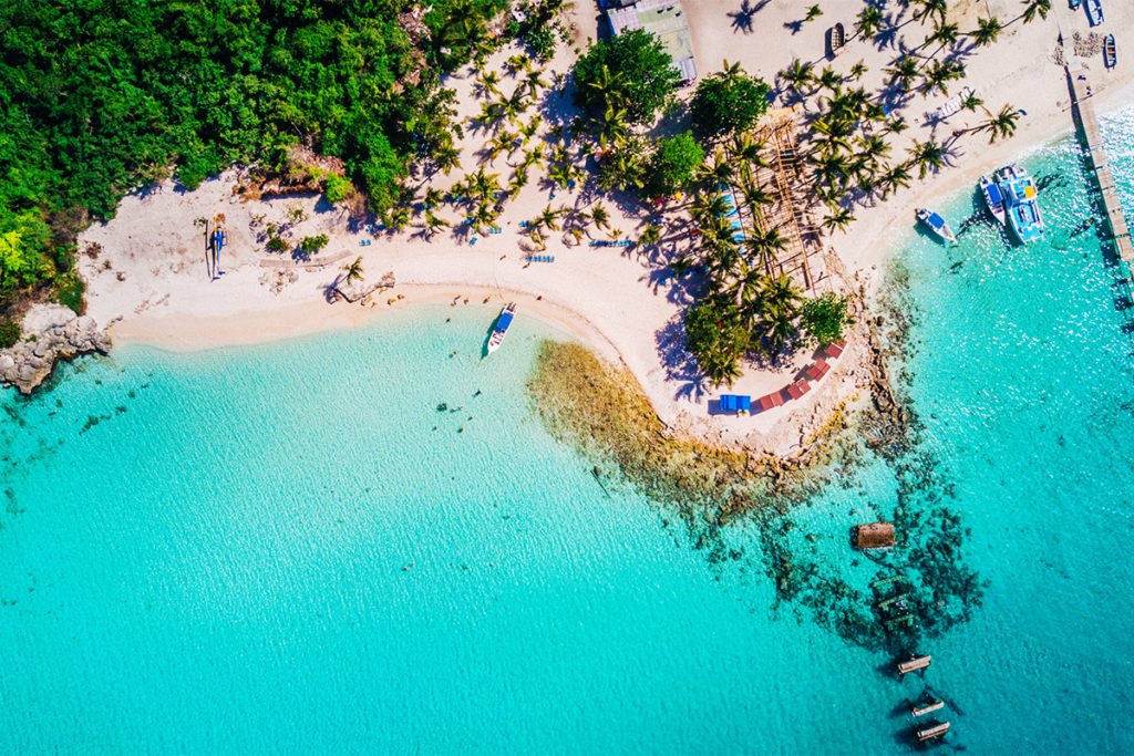 Wyspa Saona z lotu ptaka