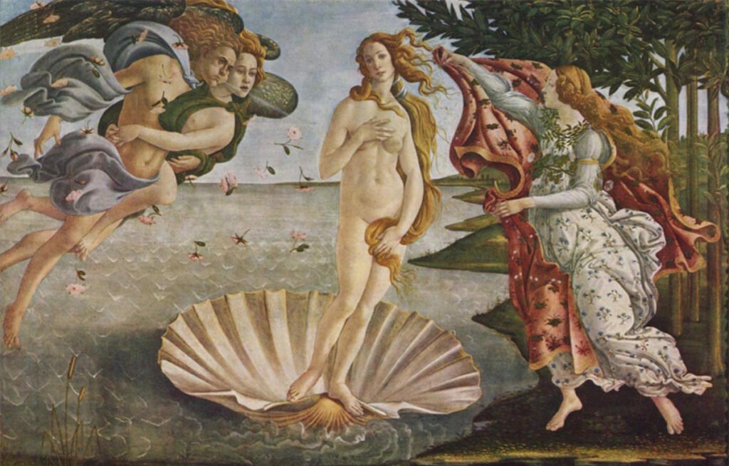 "Narodziny Wenus", Sandro Botticelli - jedno z wielu znanych dzieł sztuki, które można zobaczyć w Galerii Uffizi