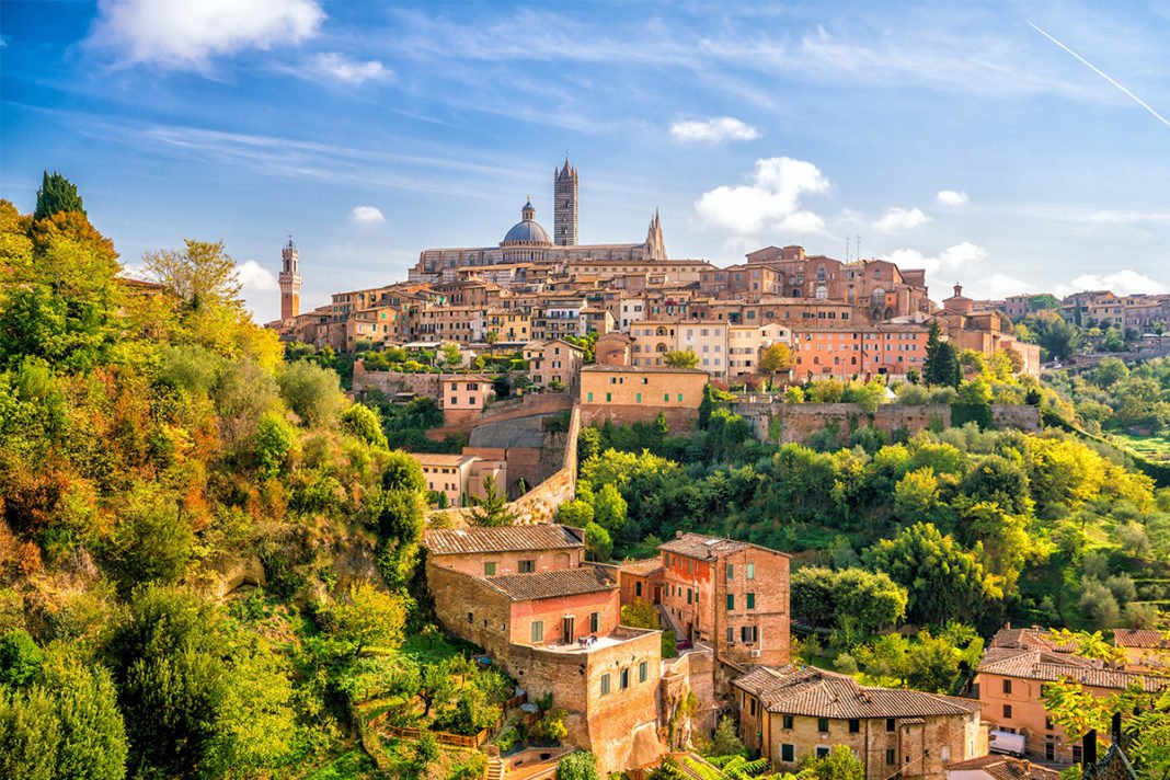 Miasto Siena położone w Toskanii