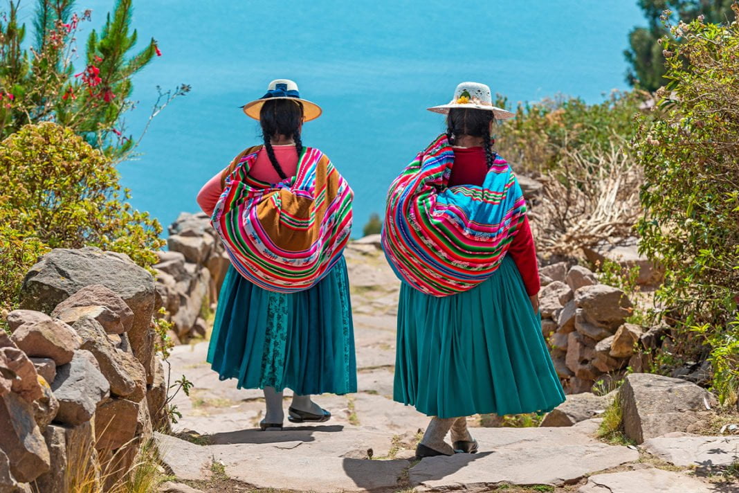 Wyspa Amantaní leżąca na jeziorze Titicaca