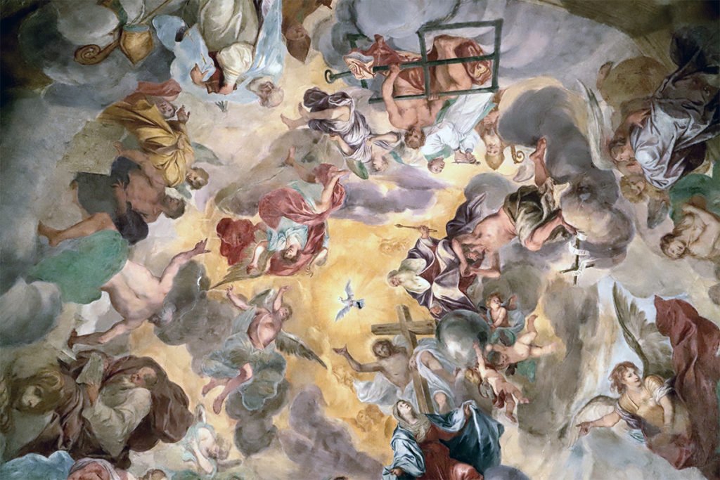 Bazylika San Lorenzo Maggiore została ozdobiona pięknymi freskami i malowidłami