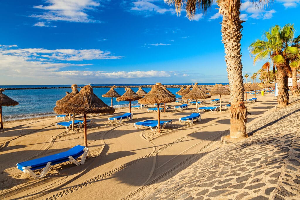 Plaża Los Cristianos na Teneryfie