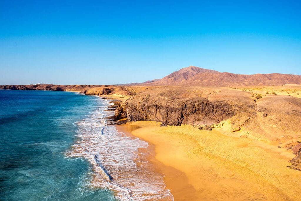 Złote zatoczki Papagayo na południu Lanzarote